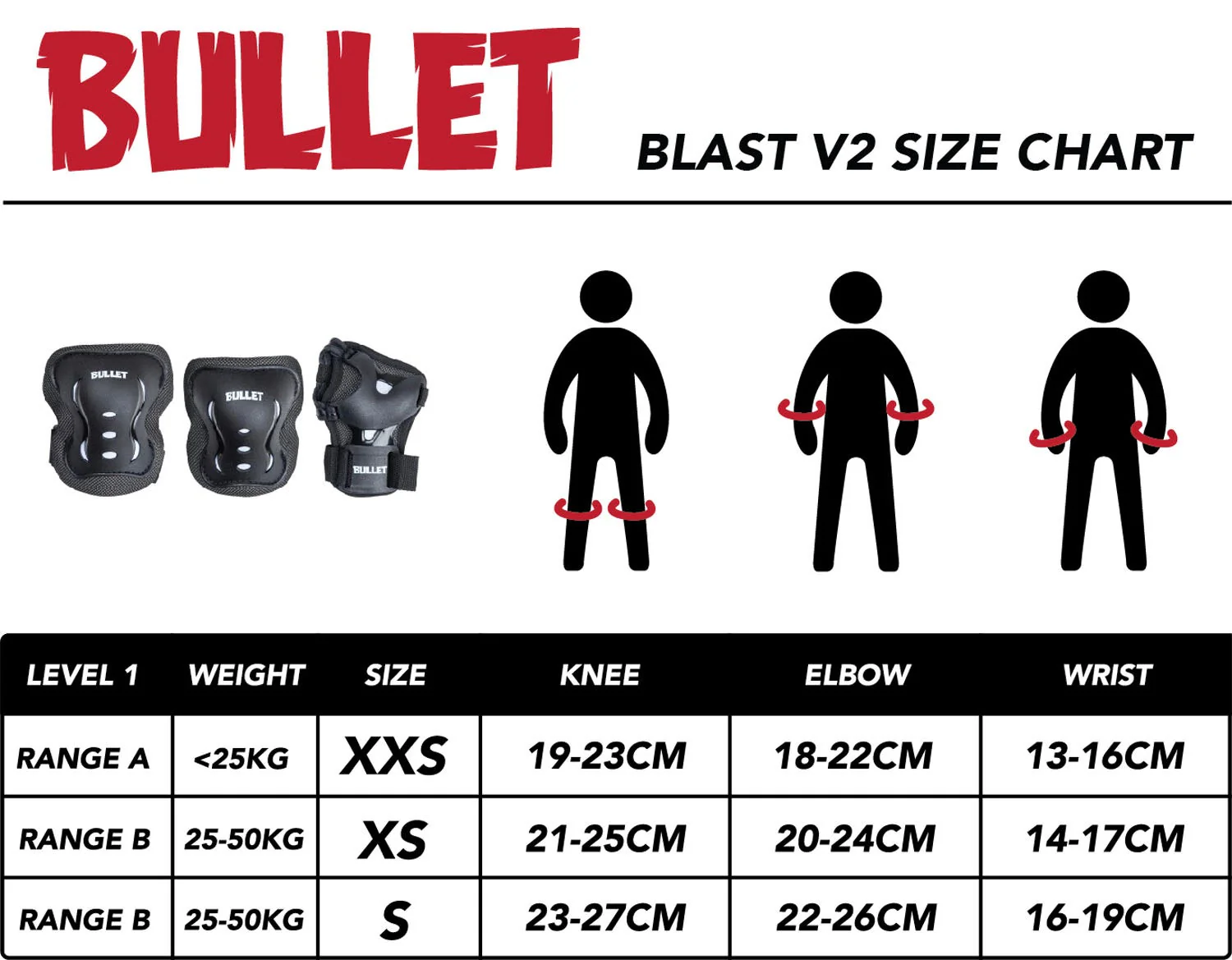 Bullet Blast V2 Junior Dreifach-Padset (3 – 6 Jahre) - Image 5