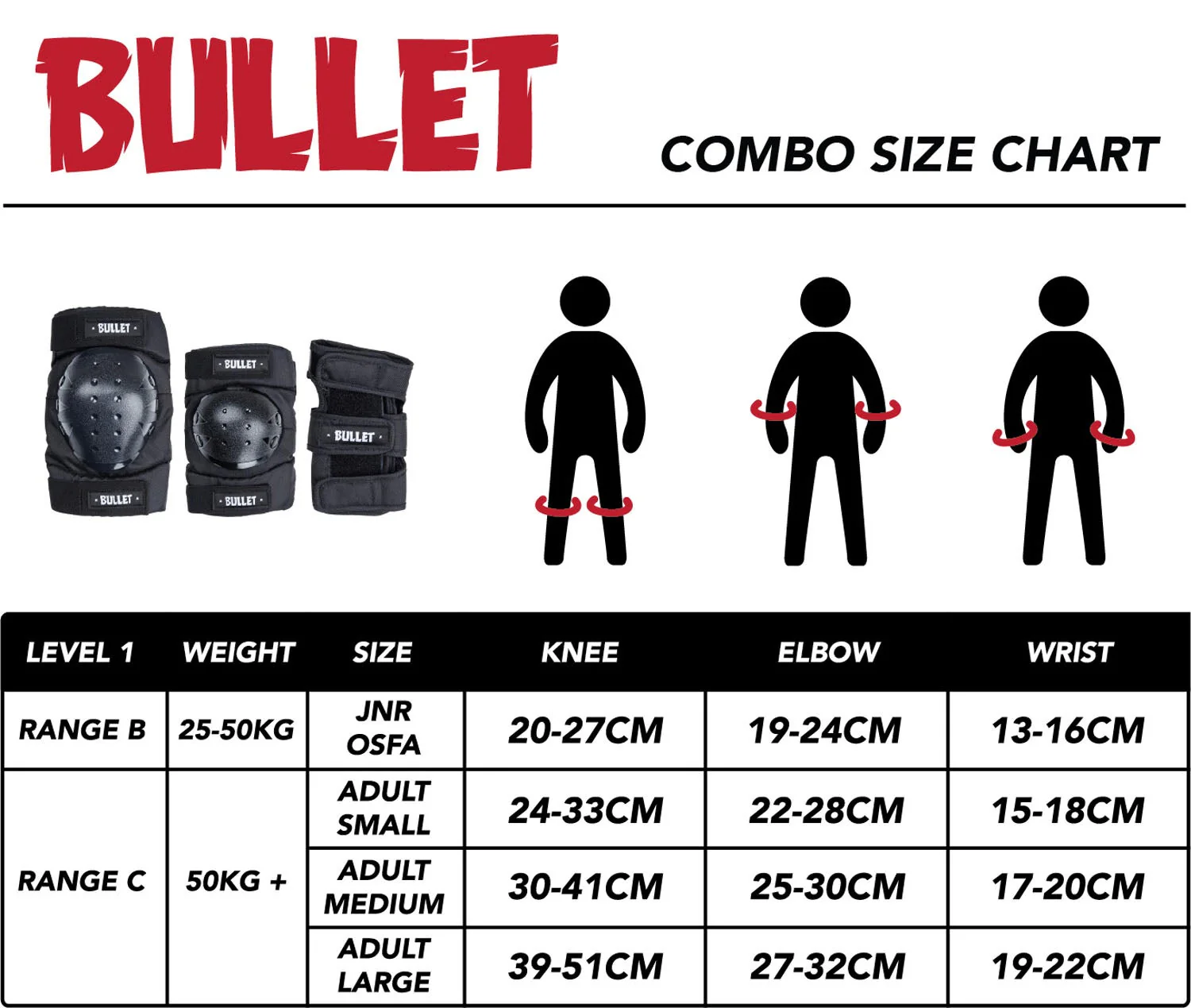 Bullet Standard Combo Junior Dreifach-Padset - Image 2